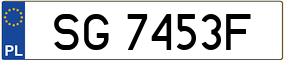 Trailer License Plate